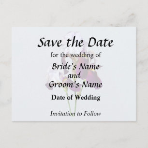 Carte Postale Faire-part Trois Iris dans des nuances de magenta