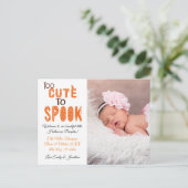 Carte Postale Faire-part Trop mignonne pour effrayer la photo d'Halloween d (Debout devant)