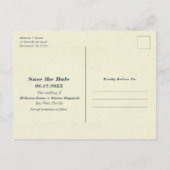 Carte Postale Faire-part Tropical Beach Budget Mariage Enregistrer la date (Dos)