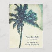 Carte Postale Faire-part Tropical Beach Budget Mariage Enregistrer la date (Devant)