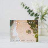 Carte Postale Faire-part Tropical Beach Destination Wedding Enregistrer la (Debout devant)