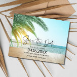 Carte Postale Faire-part Tropical Beach Destination Wedding Enregistrer la<br><div class="desc">Magnifique, économique, enregistrez les cartes postales datées qui sont parfaites pour votre mariage de destination à Punta Cana ou tout autre endroit tropical de votre choix. Ajoutez les détails de votre mariage à l'avant et à l'arrière de la carte et envoyez un courriel à votre famille et à vos amis...</div>