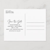 Carte Postale Faire-part Tropical Beach Destination Wedding Save the Date (Dos)