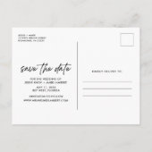 Carte Postale Faire-part Tropical Beach Funny Wedding Enregistrer la date (Dos)