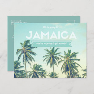 Carte Postale Faire-part Tropical Beach Jamaica Wedding Sauvez les dates