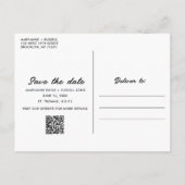 Carte Postale Faire-part Tropical Beach QR Code Mariage Enregistrer la date (Dos)