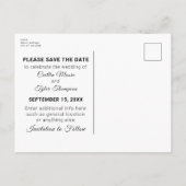 Carte Postale Faire-part Tropical Beach Wedding Sunset Enregistrer La Date (Dos)