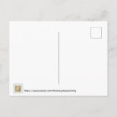 Carte Postale Faire-part Tropical Green et Blush Mariage (Dos)