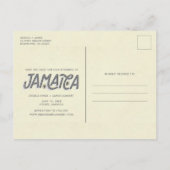 Carte Postale Faire-part Tropical Jamaïque Destination Wedding Enregistrer (Dos)