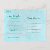 Carte Postale Faire-part Tropical luau océan mariage PHOTO enregistrer date (Dos)