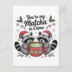 Carte Postale Faire-part Tu es mon Matcha dans les Amoureux de Raton Laveur