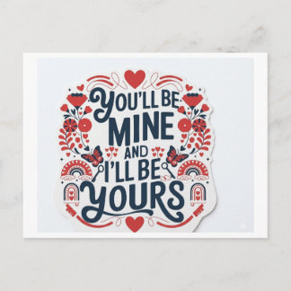 Carte Postale Faire-part Tu seras à moi et je serai à toi