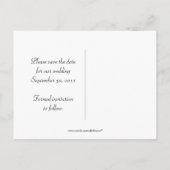Carte Postale Faire-part Turquoise Floral Damask Enregistrer La Date (Dos)