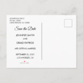 Carte Postale Faire-part Turquoise Gardez votre calme et enregistrez la dat (Dos)