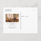 Carte Postale Faire-part Typographie d'amour moderne Superposition Photo Sa (Dos)