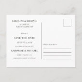 Carte Postale Faire-part Typographie de l'amour iridescent Photo Enregistre (Dos)