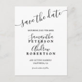 Carte Postale Faire-part Typographie décontractée moderne noir blanc enregi (Devant)