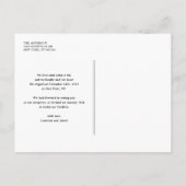 Carte Postale Faire-part Typographie manuscrite rouge moderne juste marié (Dos)