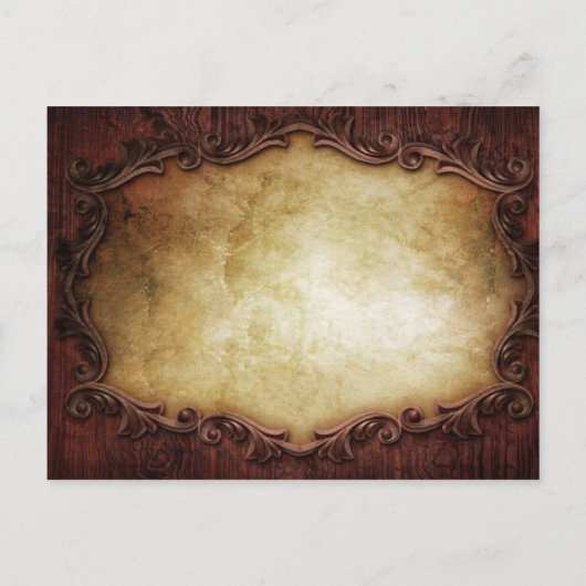 Carte Postale Faire-part typographie mariage campagnard occidental enregist (Dos)