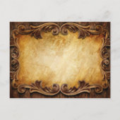 Carte Postale Faire-part typographie mariage de campagne occidental enregis (Dos)