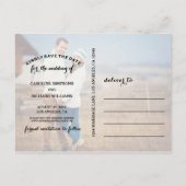 CARTE POSTALE FAIRE-PART TYPOGRAPHIE MODERNE | CARTON D'INVITATION (Dos)