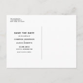 Carte Postale Faire-part Typographie moderne en gras et bleu pour une photo (Dos)