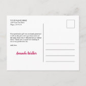 Carte Postale Faire-part Typographie moderne Merci de graduation photo (Dos)