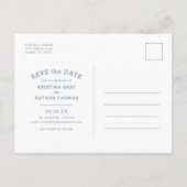 Carte Postale Faire-part Typographie Moderne Photo en surimpression Enregis (Dos)