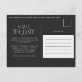 Carte Postale Faire-part Typographie moderne photo minimale noir et blanc (Dos)