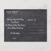 Carte Postale Faire-part Typographie rustique de tableau noir « Merry and B (Dos)