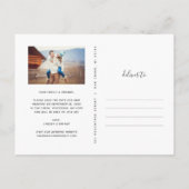 Carte Postale Faire-part Typographie Rustique Moderne Photo Enregistrer la (Dos)