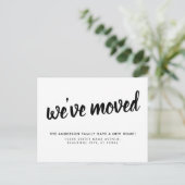 Carte Postale Faire-part Typographie simple Nous avons déménagé Annonce de (Debout devant)