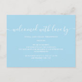 Carte Postale Faire-part Un bébé garçon spécial photo scénario naissance (Dos)