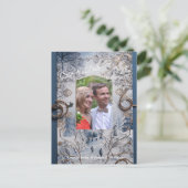 Carte Postale Faire-part Un événement hivernal flocon de neige (Debout devant)