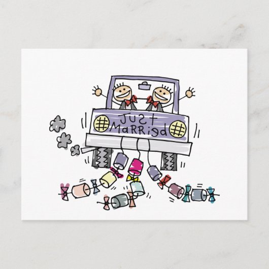 Carte Postale Faire-part Un Mariage gay vient de se marier (Devant)