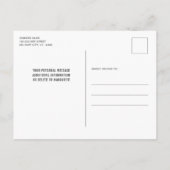 Carte Postale Faire-part Un soldat militaire quitte le drapeau américain pa (Dos)