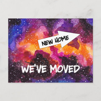 Carte Postale Faire-part Une nouvelle adresse drôle dans l'espace cosmique