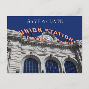 Carte Postale Faire-part Union Station Chicago Mariage Enregistrer la date