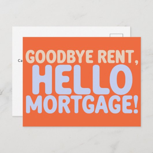 Carte Postale Faire-part Unique Funny Propriétaire Nouvelle Adresse Déplace (Devant / Derrière)