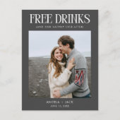 Carte Postale Faire-part Unique photo Budget Mariage Enregistrer la date (Devant)