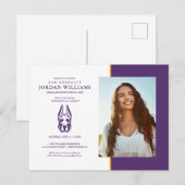 Carte Postale Faire-part Université d'Albany Chef de la mascotte Great Dane (Devant / Derrière)