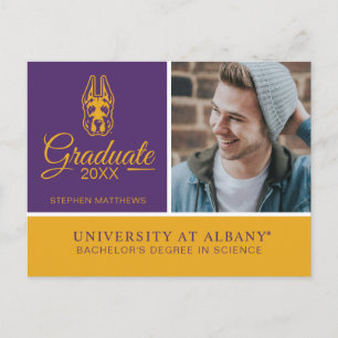 Carte Postale Faire-part Université d'Albany Chef de la mascotte Great Dane