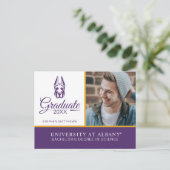 Carte Postale Faire-part Université d'Albany Chef de la mascotte Great Dane (Debout devant)