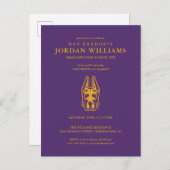 Carte Postale Faire-part Université d'Albany Chef de la mascotte Great Dane (Devant / Derrière)