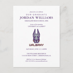 Carte Postale Faire-part Université d'Albany Great Danes