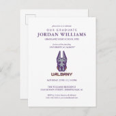 Carte Postale Faire-part Université d'Albany Great Danes (Devant / Derrière)