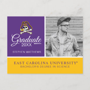 Carte Postale Faire-part Université d'East Carolina Pirates de l'ECU