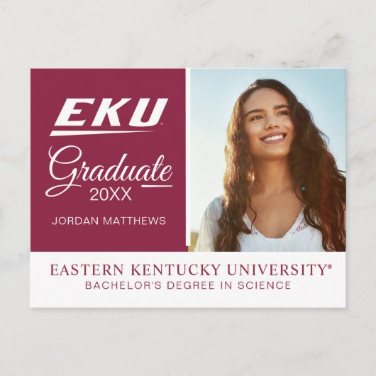 Carte Postale Faire-part Université du Kentucky oriental | EKU (Devant)