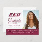 Carte Postale Faire-part Université du Kentucky oriental | EKU (Devant / Derrière)