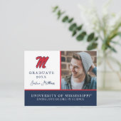 Carte Postale Faire-part Université du Mississippi | Script M (Debout devant)